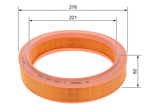 Bosch - 1 457 433 540 - Filter Vazduha
