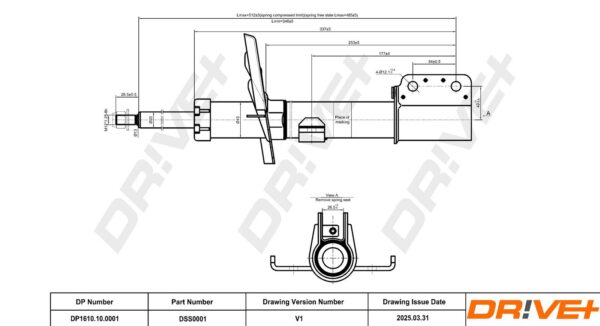 Prednji Amortizer (Levi /Desni) DRIVE + (DP1610.10.0001) za Renault  Clio III